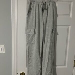 Gray Cargo Jogger Pants